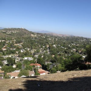 Houses on a hillside of Orange County California
