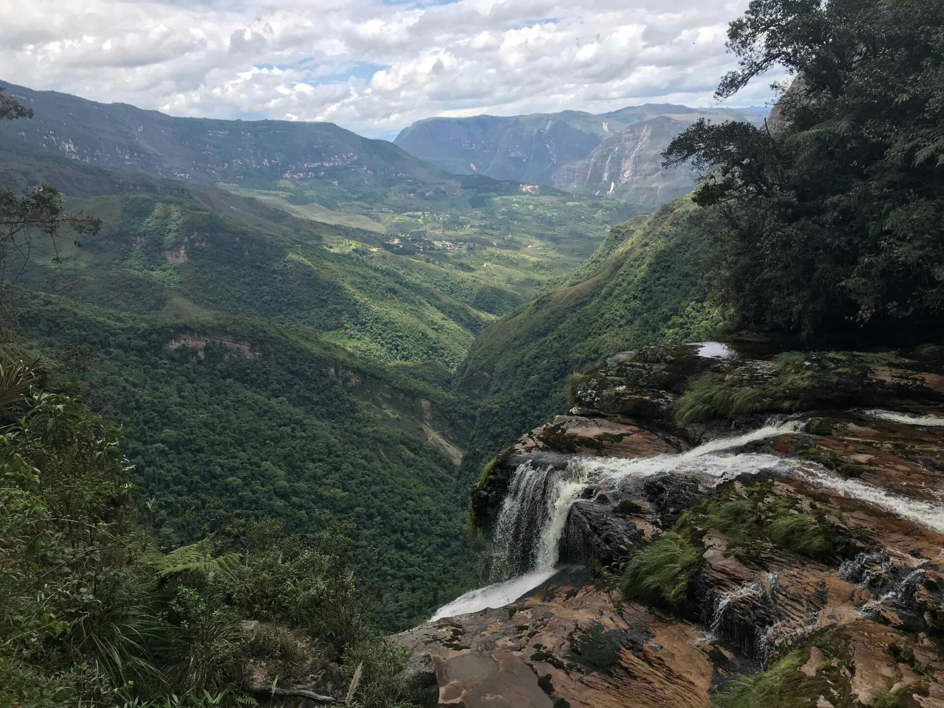 Cliff-side view of the Amazon in South America