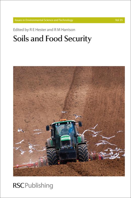 Soils and Food Security journal cover featuring an image of a tractor on a farm
