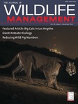 Wildlife management journal article cover featuring the image of a cougar